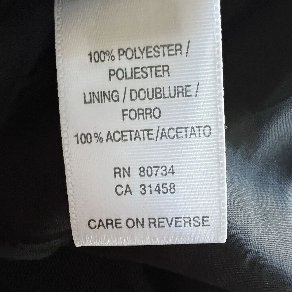 BCBGMAXAZRIA Black Taffeta Beaded Pleat Dress Size 4 Bodycon‎ Mini - Image 14