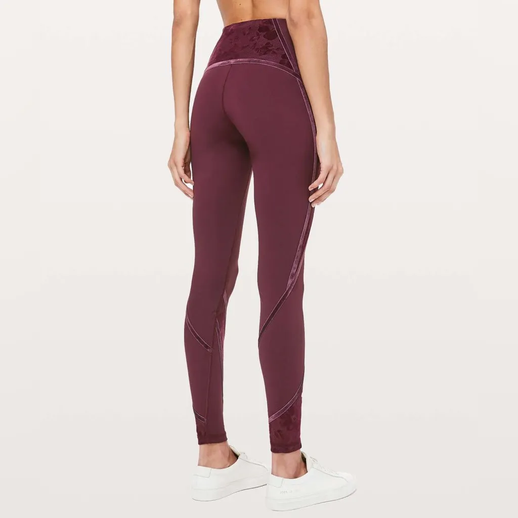 Lululemon Athletica Maroon Wunder Under Leggings Size 4 - Image 2