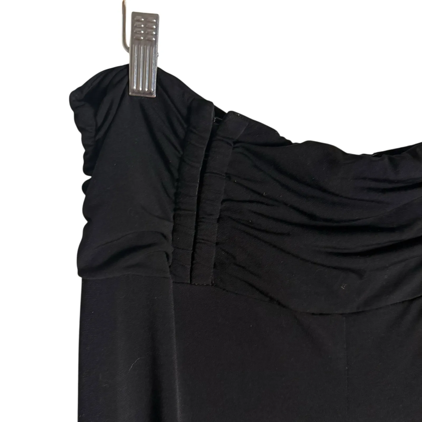 I.AM.GIA Black Ruched Waist High Rise Flare Straight Leg Legging Pants Size XL - Image 4