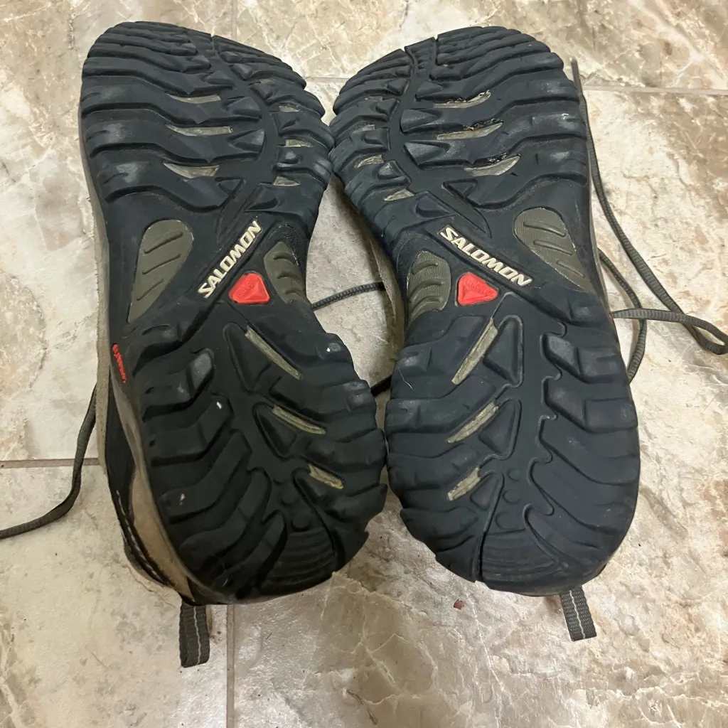 Shoes Salomon Women's Exit Aero Gray Black Hiking Shoe Contagrip 449168 Size 9.5 - Image 7