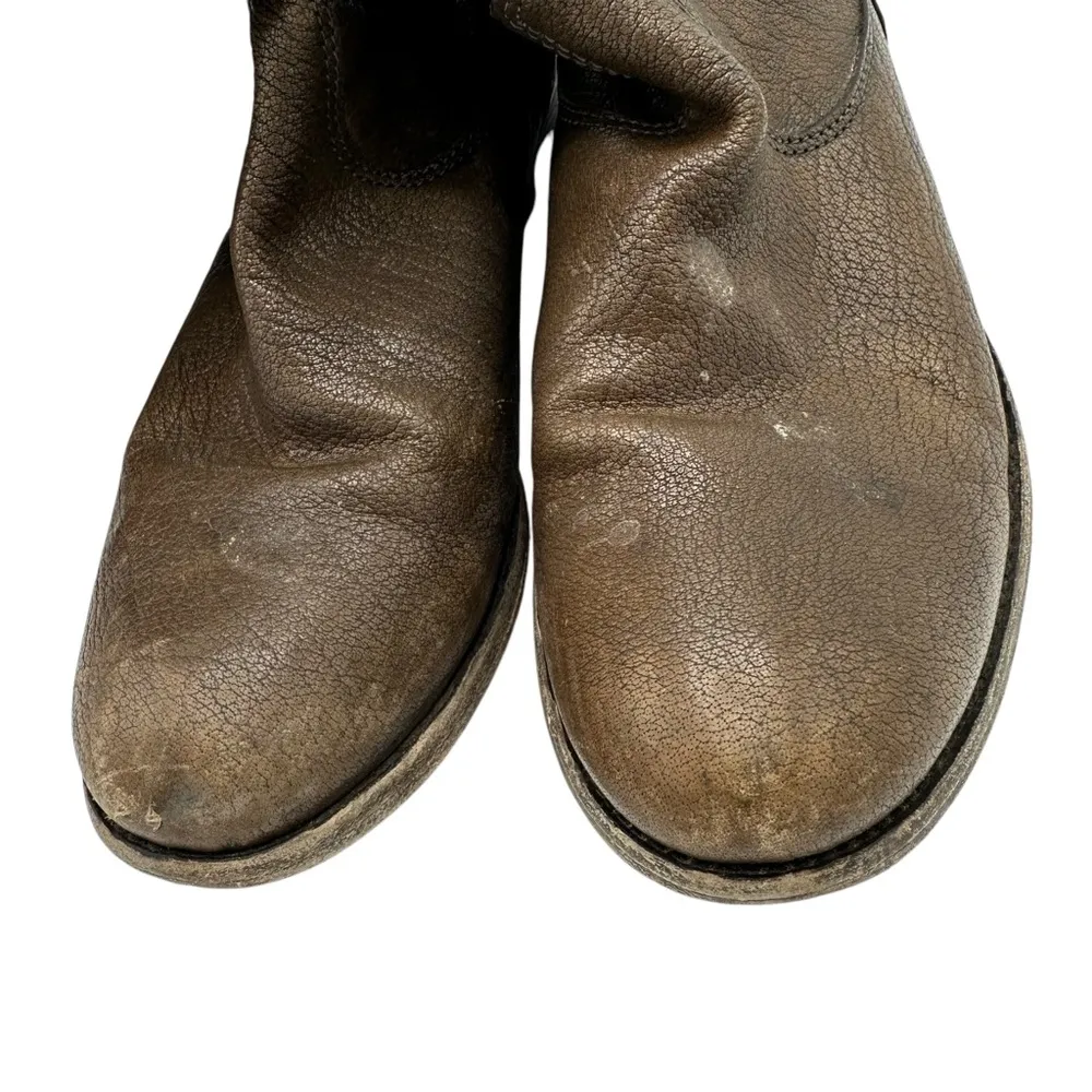 Melissa Brown Leather Button Back Zipper Leather Boots size 8B - Image 12