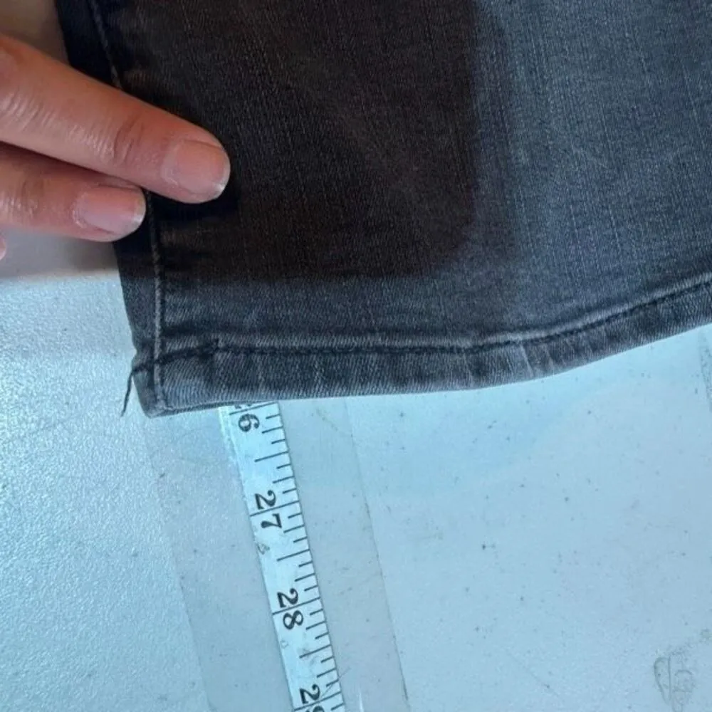 Madewell Cali Demi-Boot Jeans Bellspring Charcoal Black Button‎ Fly Size 26 - Image 13