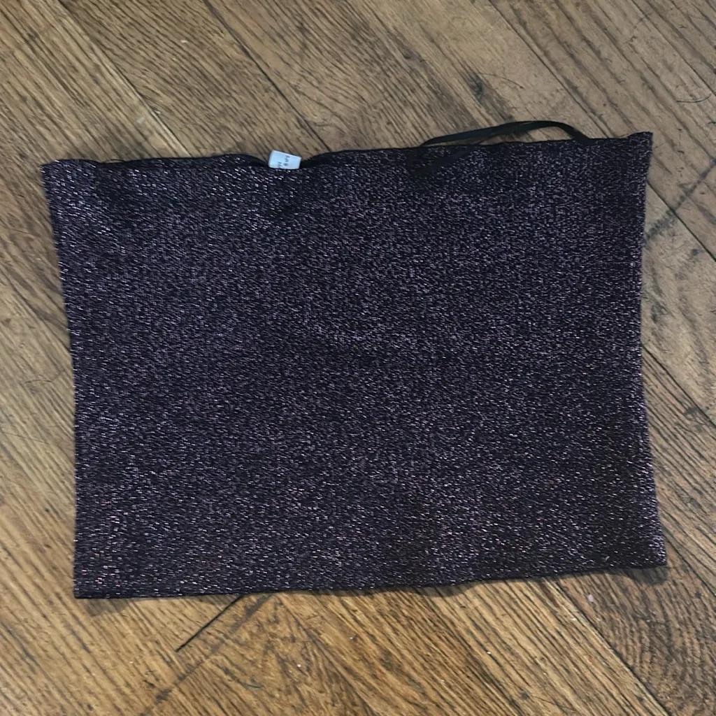 Zara Purple sparkle bandeau top - Image 3