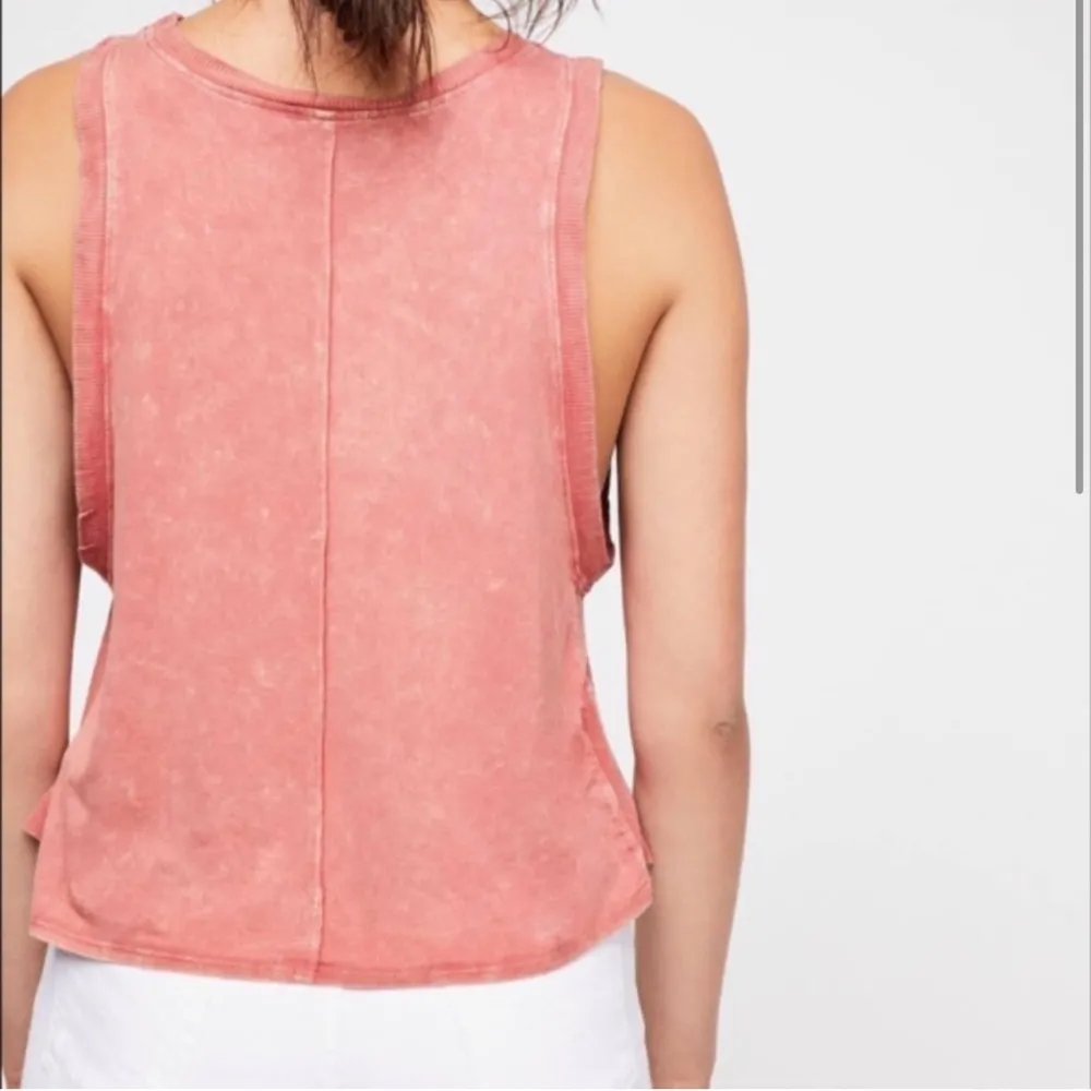 Intimately Free People Washed Tank Top Muscle Orange Pink XS Summer - Image 5