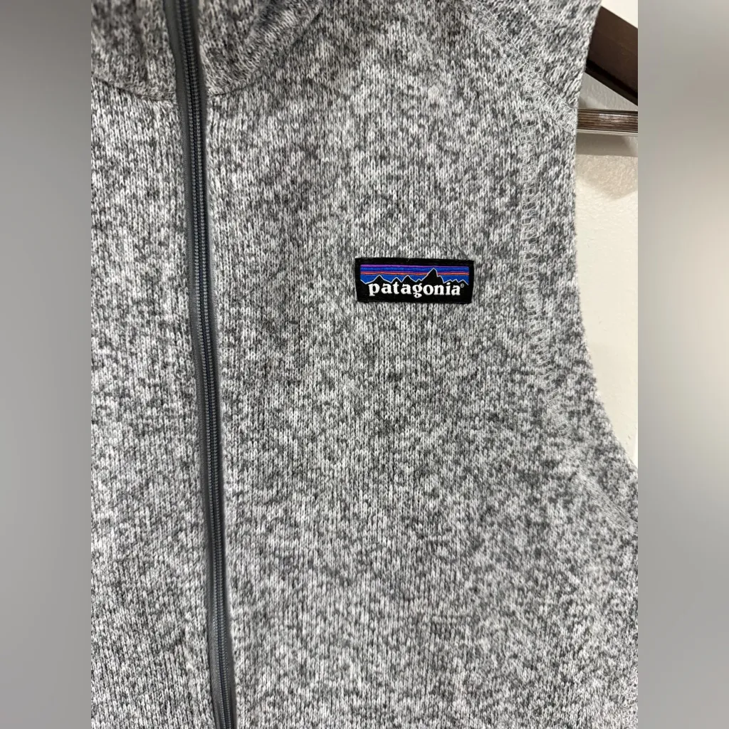 Patagonia Better Sweater Vest Gray Women’s Small Fleece Zip-Up Jacket - Image 3