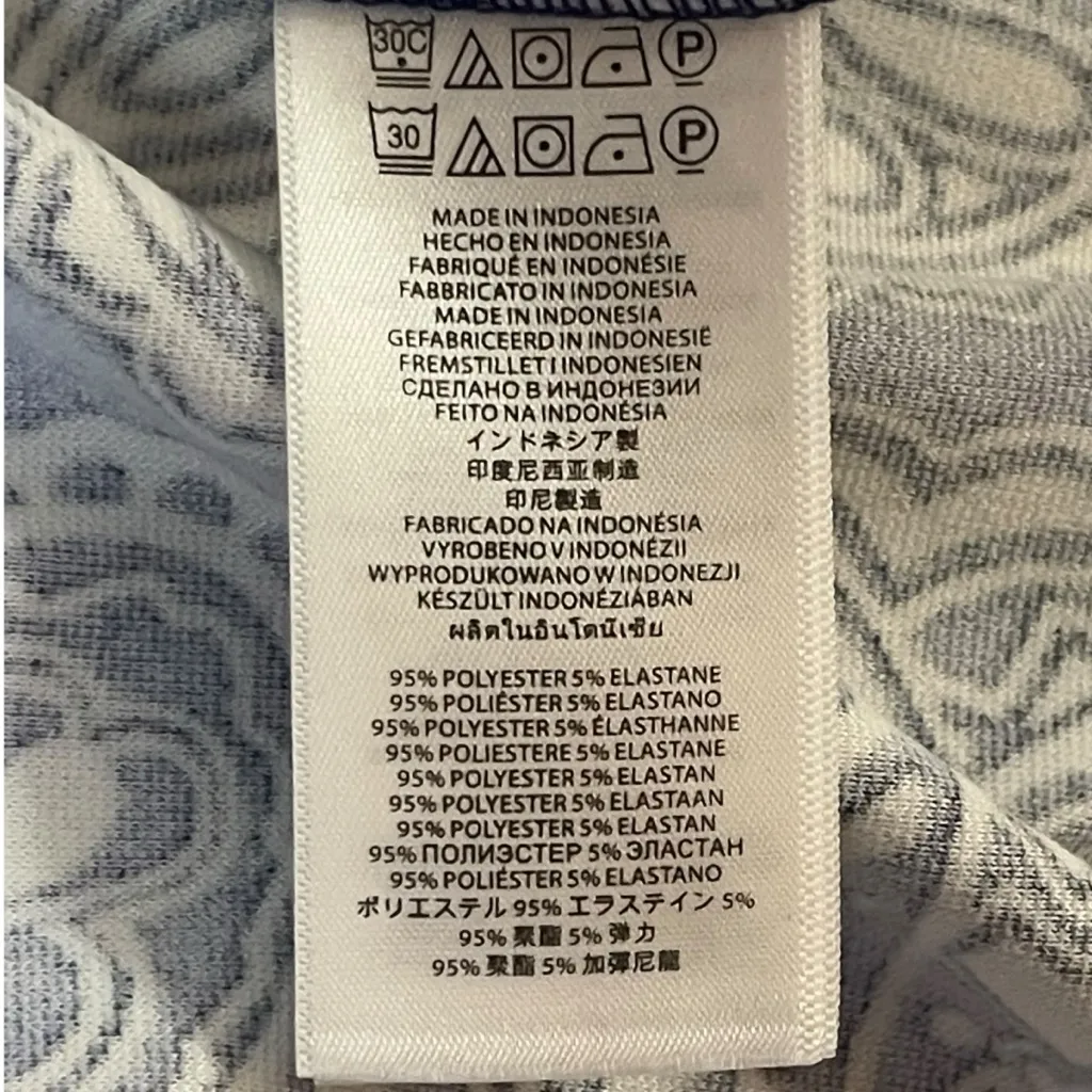 Michael Kors Dress Womens 6 Pleated Blue Paisley Short Sleeve Fit Flare Stretch - Image 12