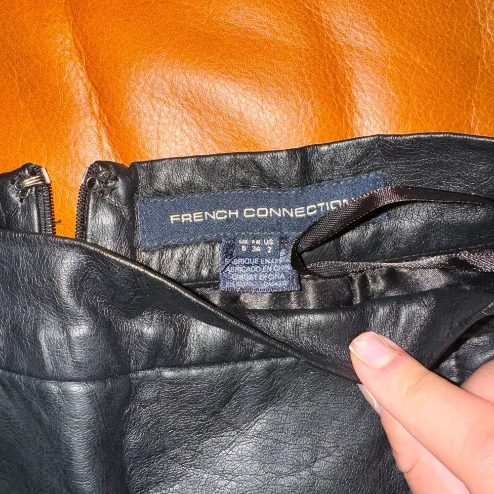 French Connection Black Leather Skirt - Image 2