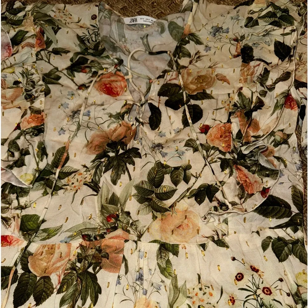 Zara floral boho top - Image 5