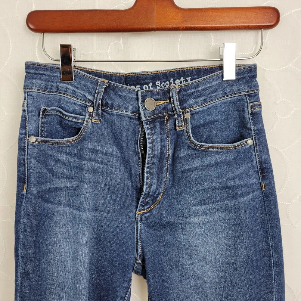 Articles of Society Womens Jeans Size 25 Blue Cropped Mid Rise Skinny Fit Button - Image 5