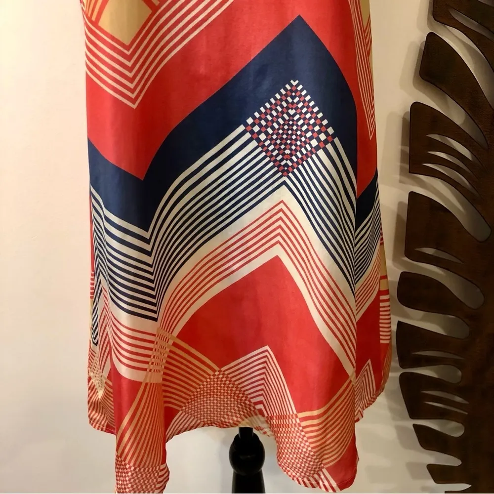 100% Silk Halter Swing Dress - Image 4