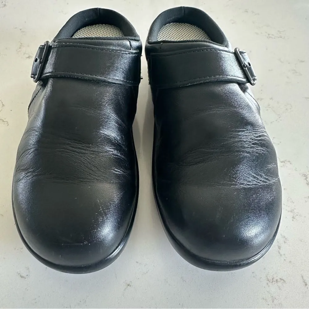SAS Clogs Slip On Shoes Womens Size 6.5 Black Leather USA Made Tripad Comfort - Image 9