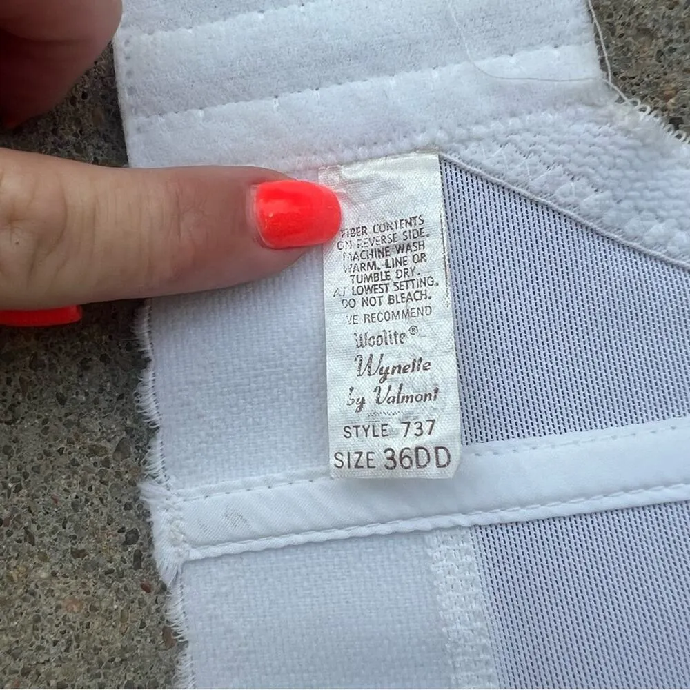 Vintage 60s 70s Wynette by Valmont White Ivory Bustier Size 36DD Style 737 - Image 6