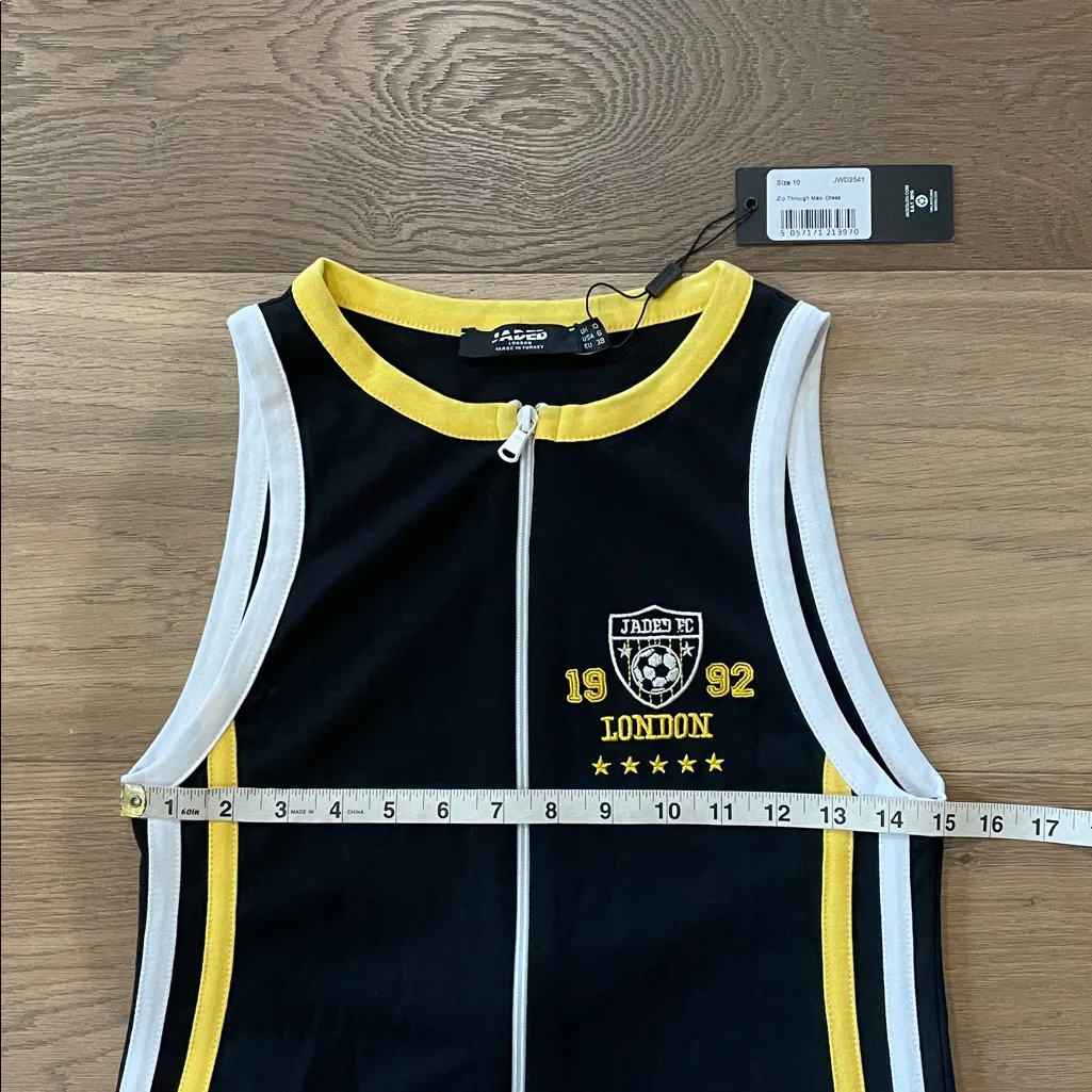 Jaded London Zip Through Maxi Dress in Black Size 6 US NWT - Image 3