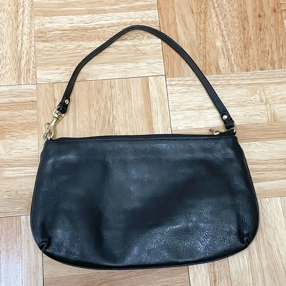 COACH 1941 Black Leather Wristlet Mini Bag - Image 4