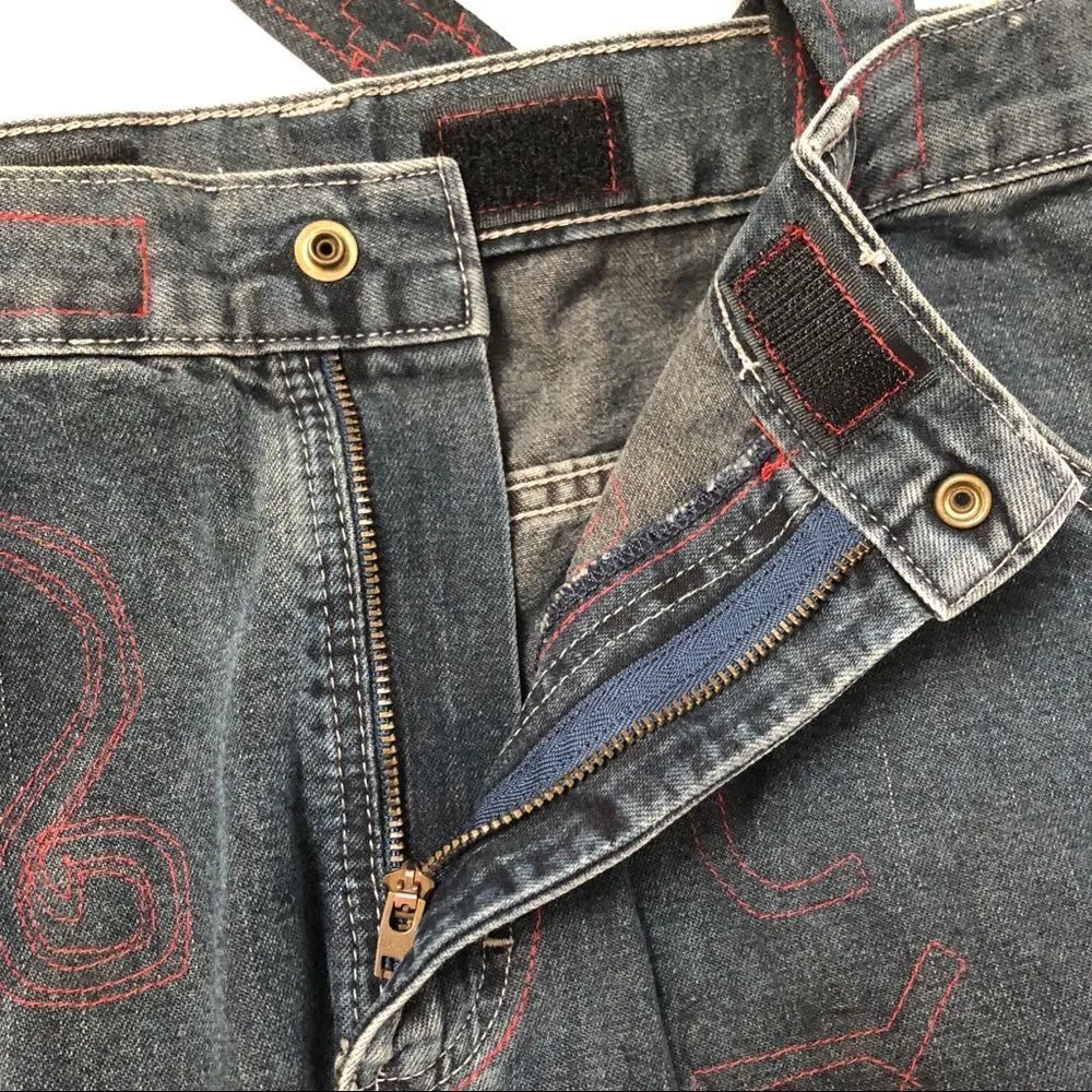 Blu Jean Denim Handbag, cute purse w/ long straps Blue - Image 8