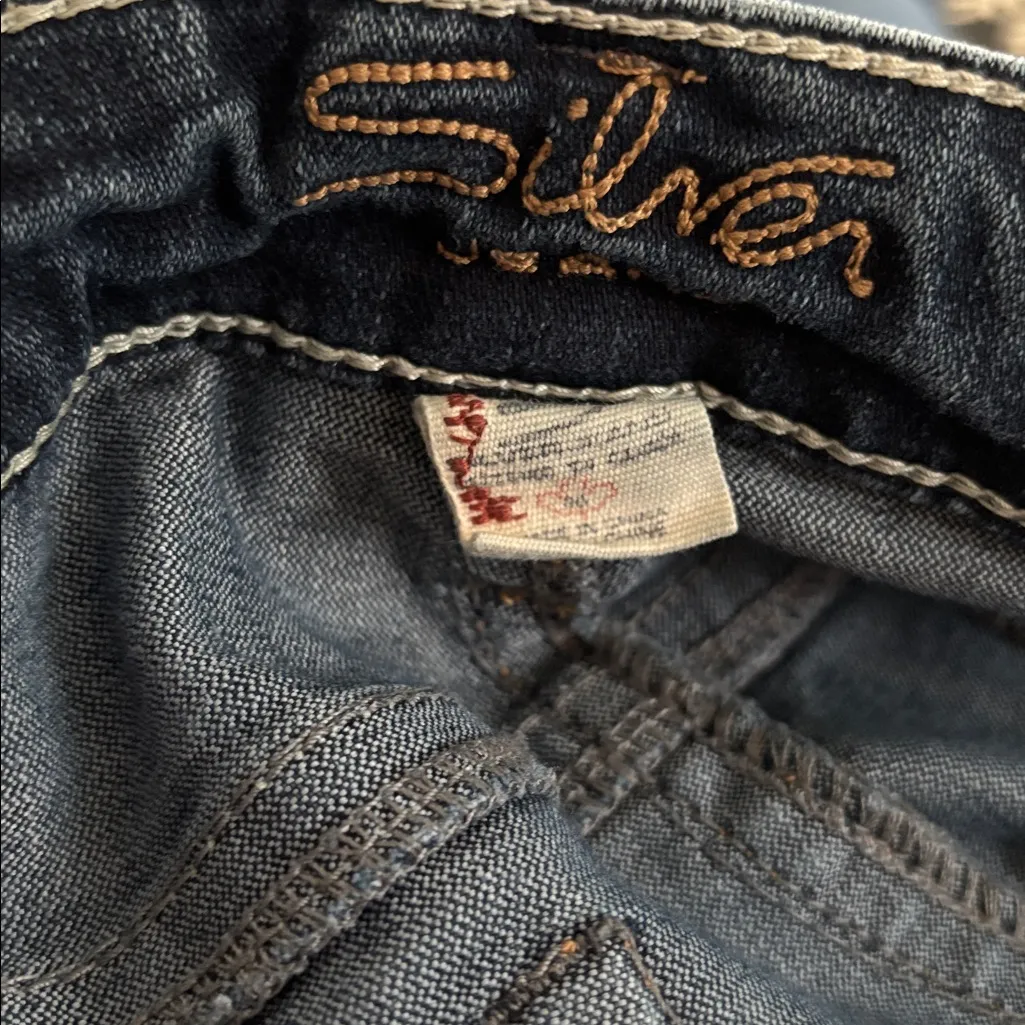 VTG Silver Santorini Crop Boot Jean Size 30X26” Low Rise Western Timeless Wear - Image 4