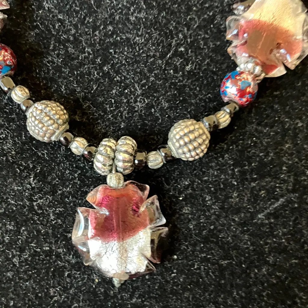 Heart toggle Silver and purple Women's Necklace - Image 2