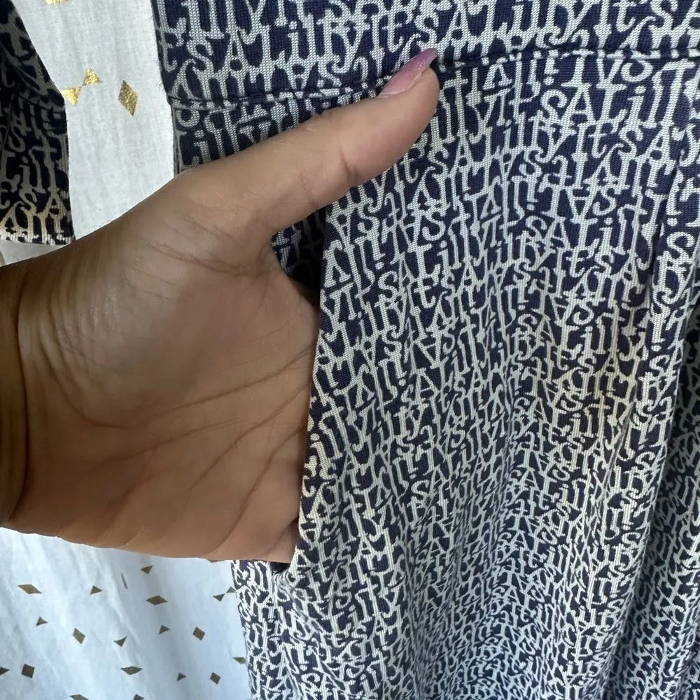 Lilly Pulitzer Blayney It's A Lilly Ruffle V Neck Silk Blend Dress S - Image 5