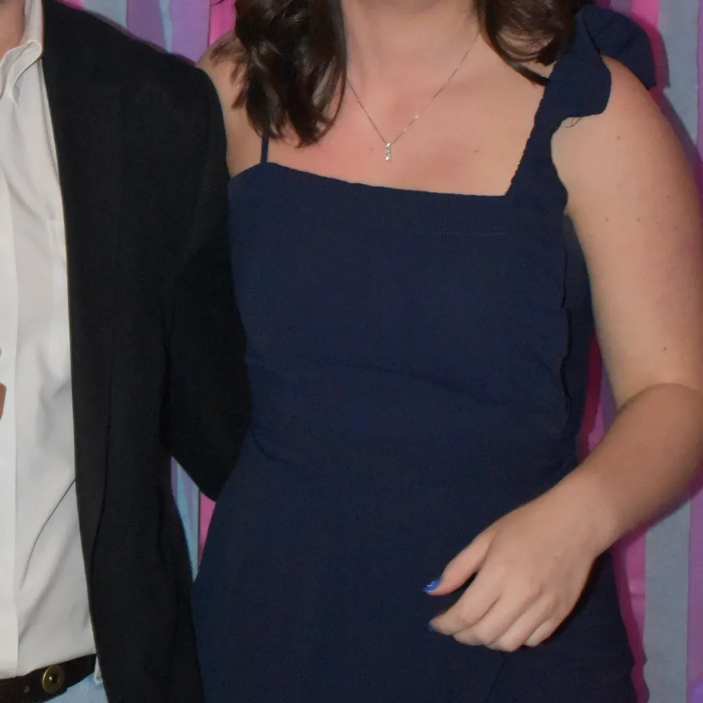 Navy ruffle romper - Image 2