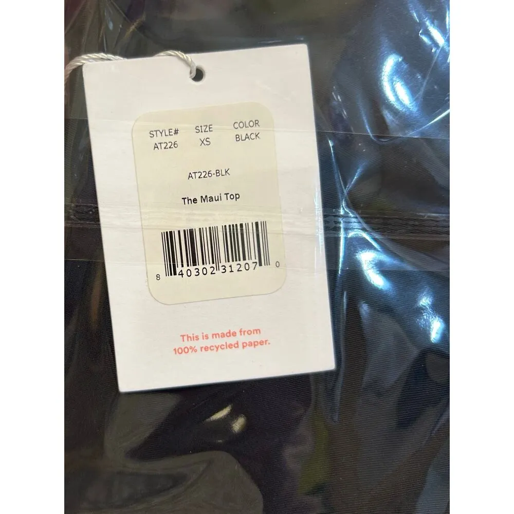 Andie Swim The Maui Top Eco Nylon in Black XS NWT - Image 5