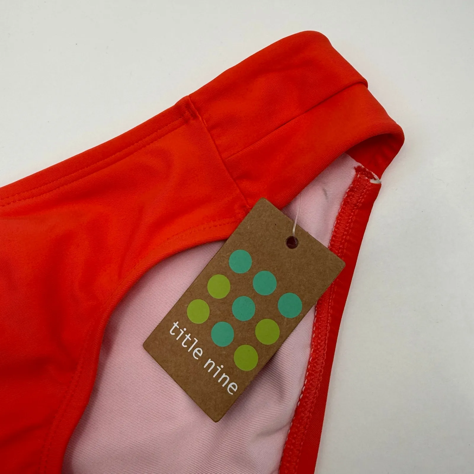 Title Nine Naiad Bikini Bottoms Size Medium Cheeky Orange NWT Swim Sporty Beach - Image 8