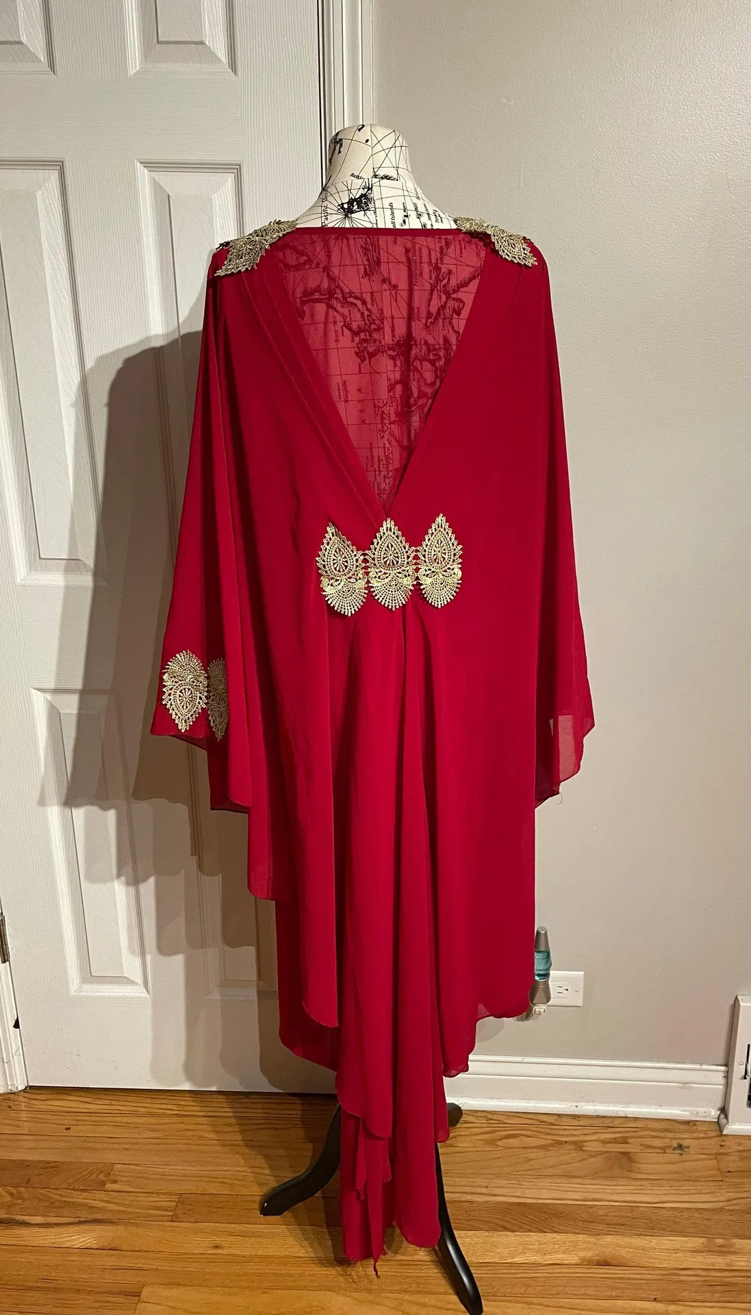 Embroidered Embellished Georgette Moroccan Islamic Zari Indian/Pakistani/Bengali/Southeast Asian Desi Shalwar Kamez Anarkali Kaftan Dubai Arabian Abaya Farasha - Image 3