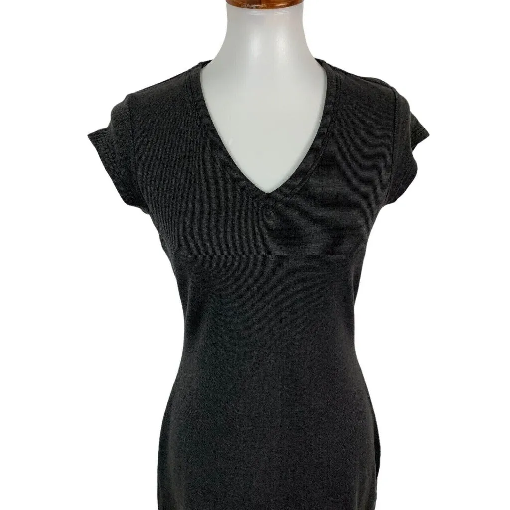 Horny‎ Toad Gray Casual T Shirt Dress Cap Sleeve Stretchy Soft Lounge Small - Image 2