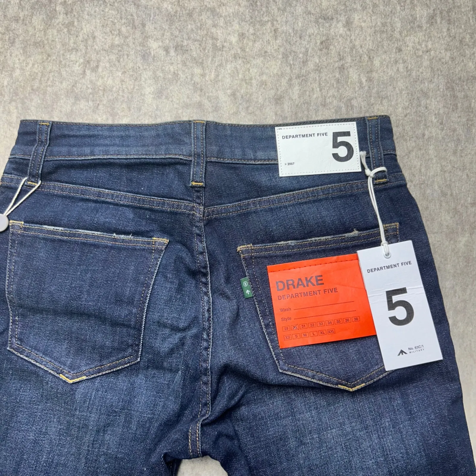 DEPARTMENT FIVE Drake Denim Jeans Dark Wash‎ Blue Button Fly Womens Size 30 NWT - Image 9