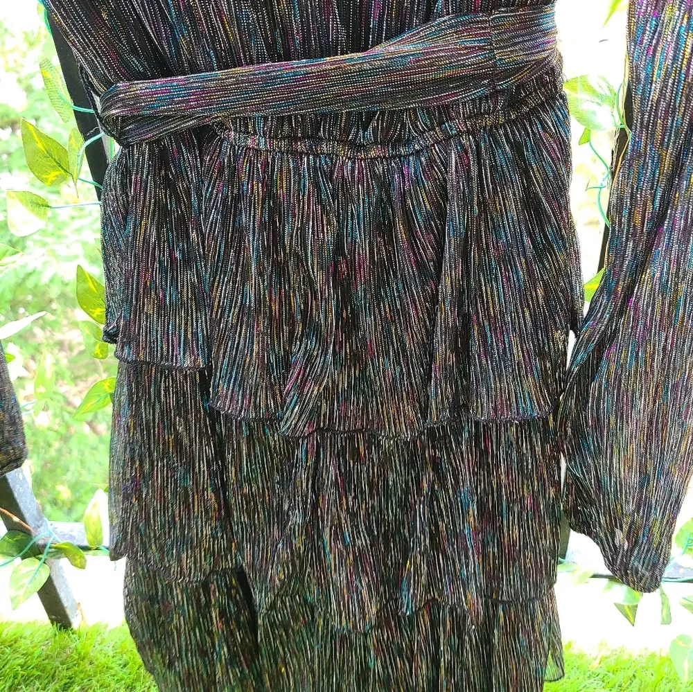 City Studio Shimmer Dress Silver Size XS - Image 11