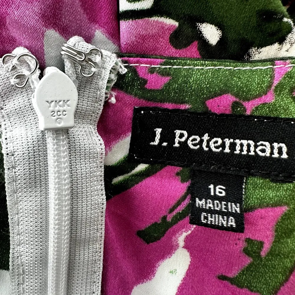 J. Peterman Southern Belle Dress Sleeveless Midi Floral Surplice Pleated 16 - Image 3