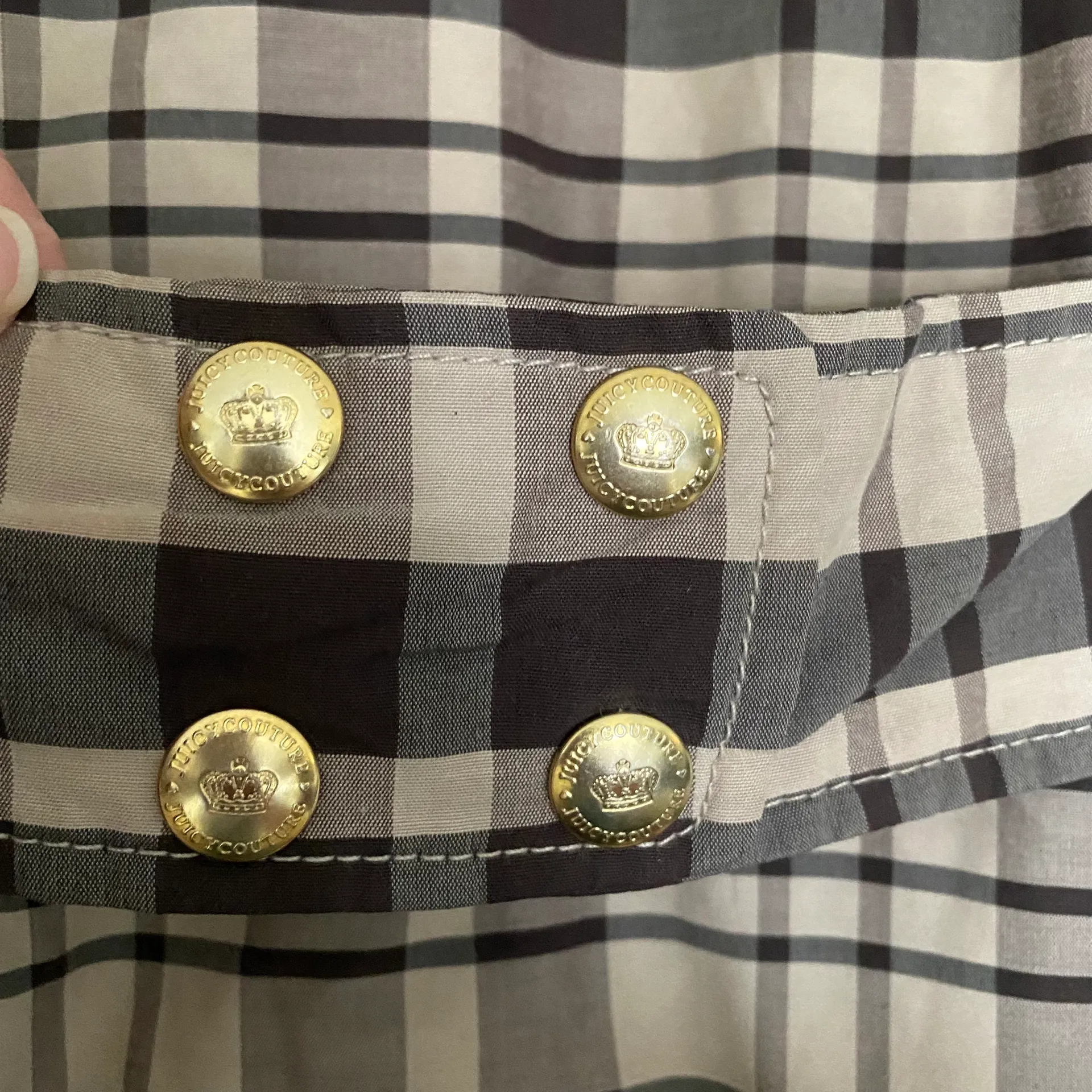 Plaid Warm Puffer my Jacket Coat With Faux Fur Hood. - Image 5