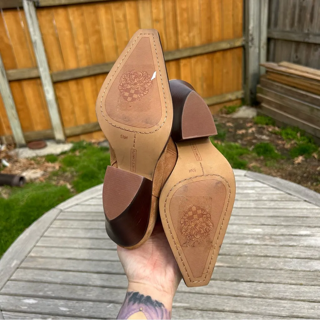 Vince Camuto Nerlinji Brown Suede‎ Bootie 5.5 - Image 13