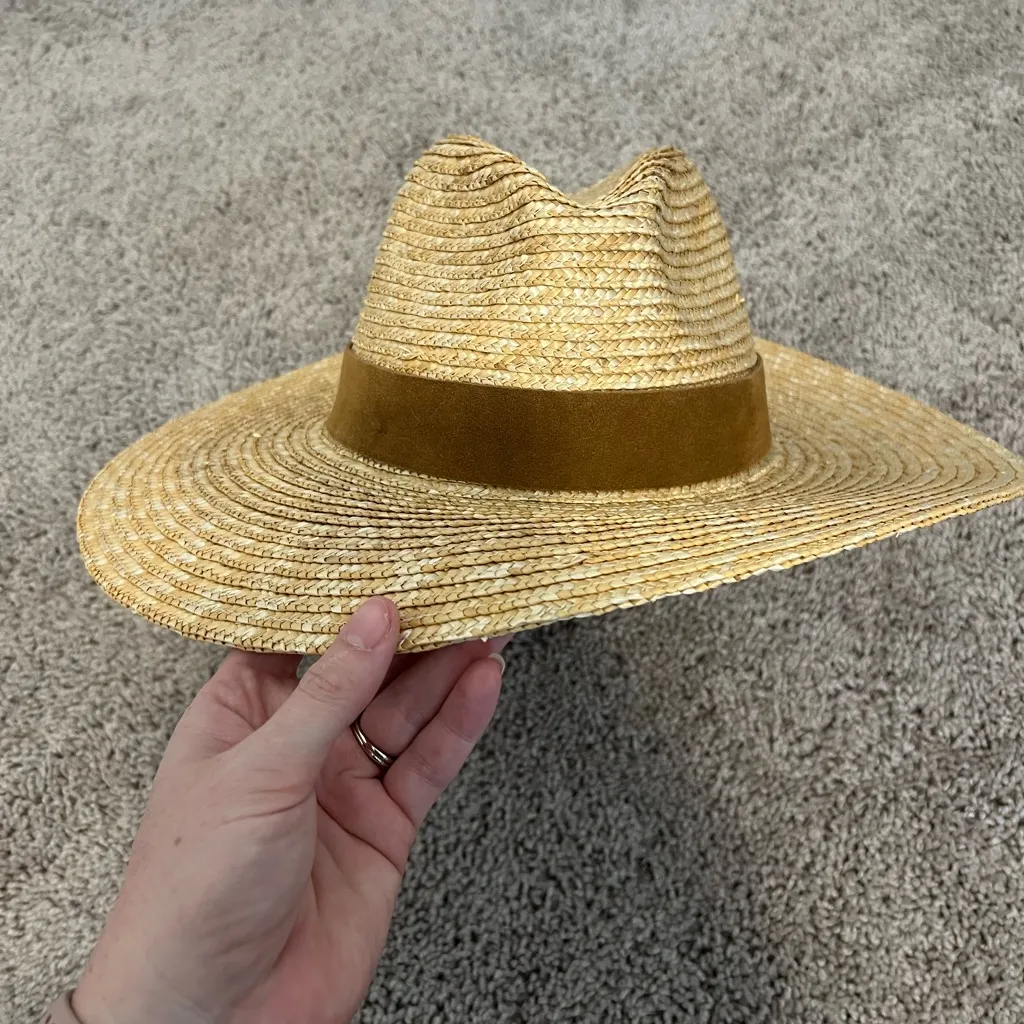 NWT GIGI PIP Isla Straw Fedora In Natural Tan - Image 4