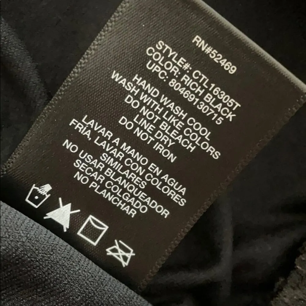 Catalina Black Crochet Halter Swim Bikini Top size Medium - Image 2