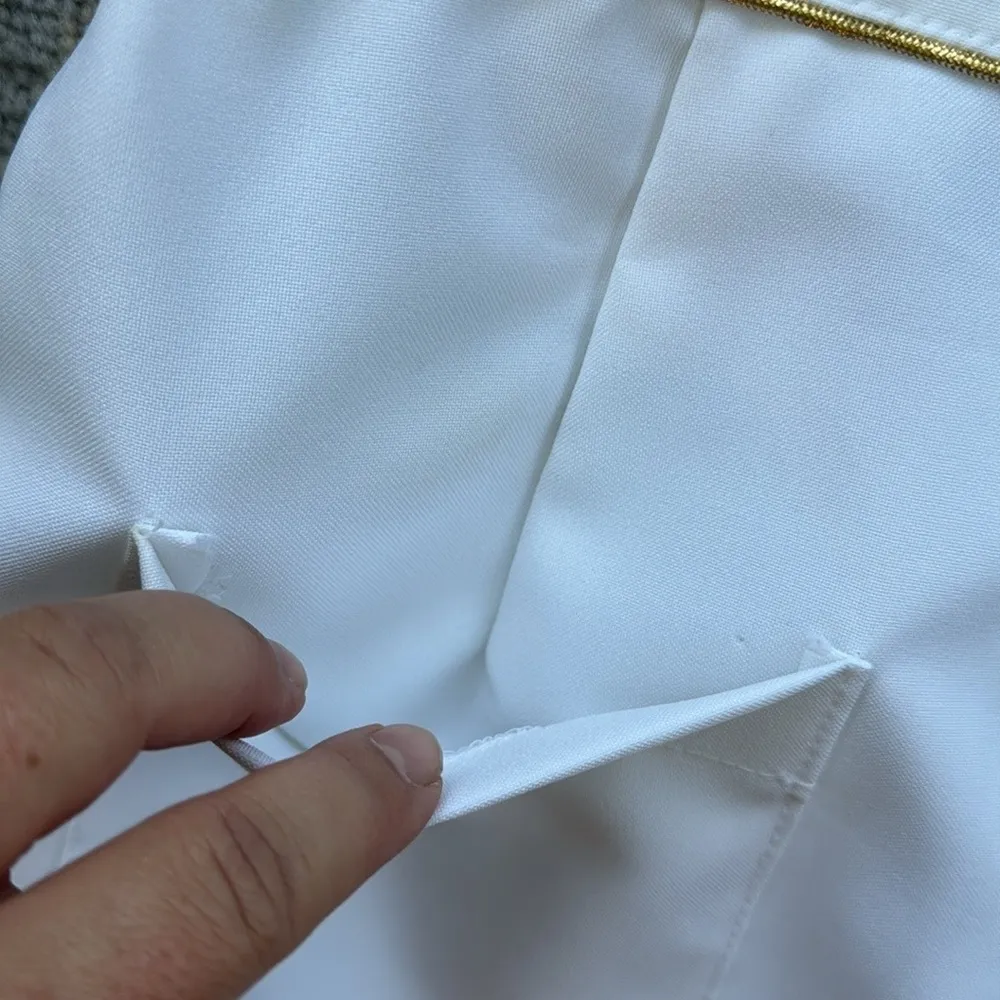 Vintage Quantum! Pleated Tennis Skirt White Small - Image 5