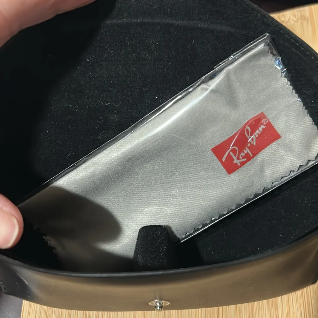 Ray Ban Black Leather Sunglasses Case - Image 2