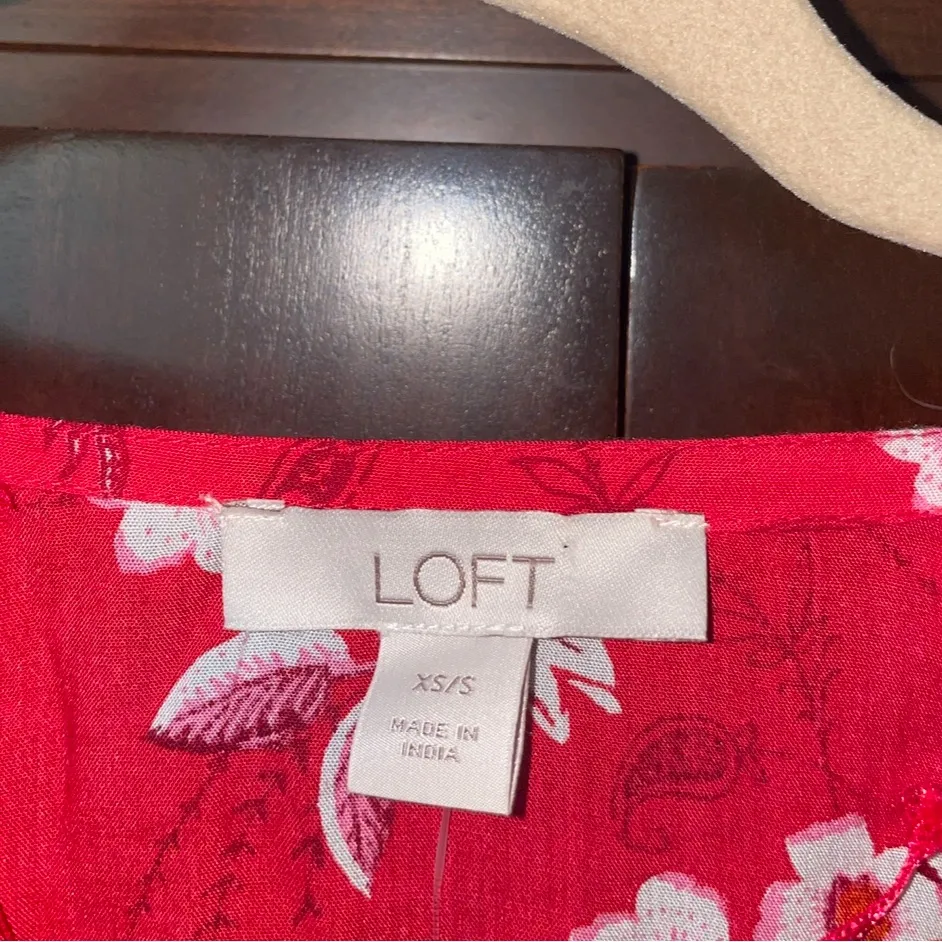Ann Taylor Loft Floral Kimono Lightweight Blouse - Image 3