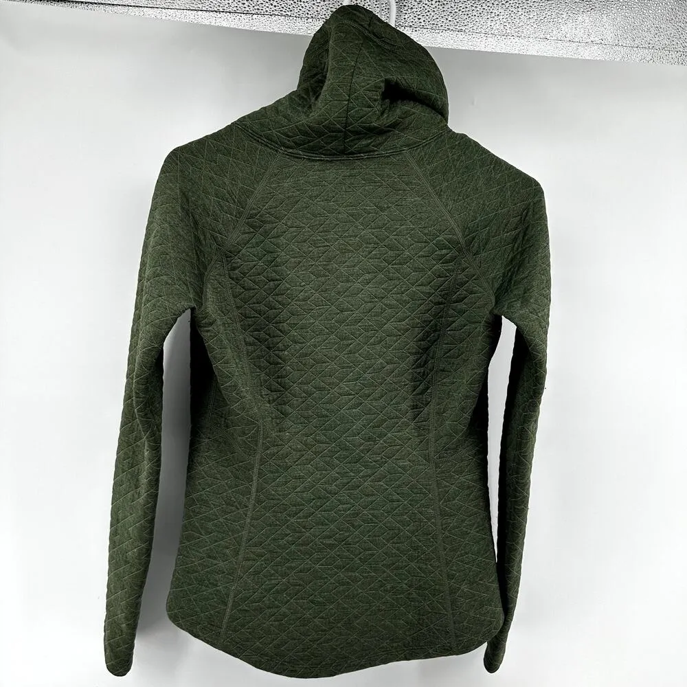 Marmot Annie Sweatshirt Quilted Cowl Neck Pockets Activewear Pullover Green S - Image 7