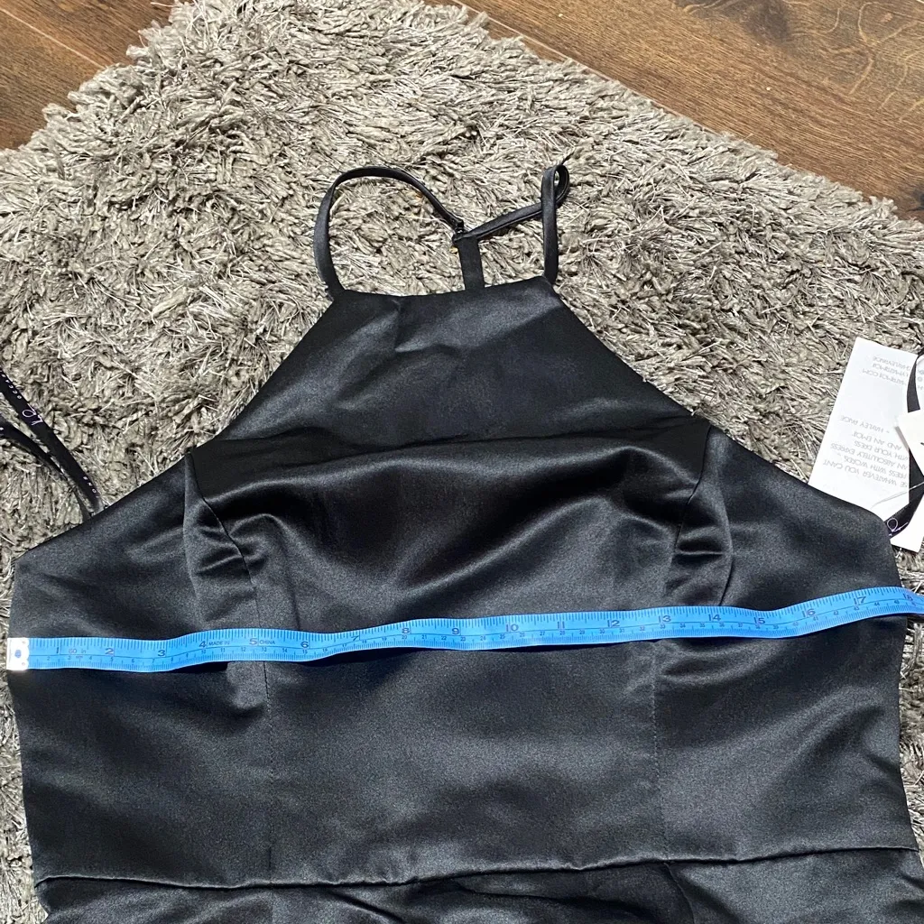 Hayley Paige Occasions Black Halter Maxi Dress - Image 6