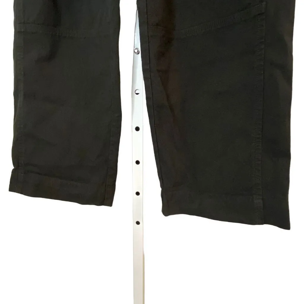 Everlane Women's Black Wide-Leg Ankle Work Pants Size L‎ with Drawstring Closure - Image 9