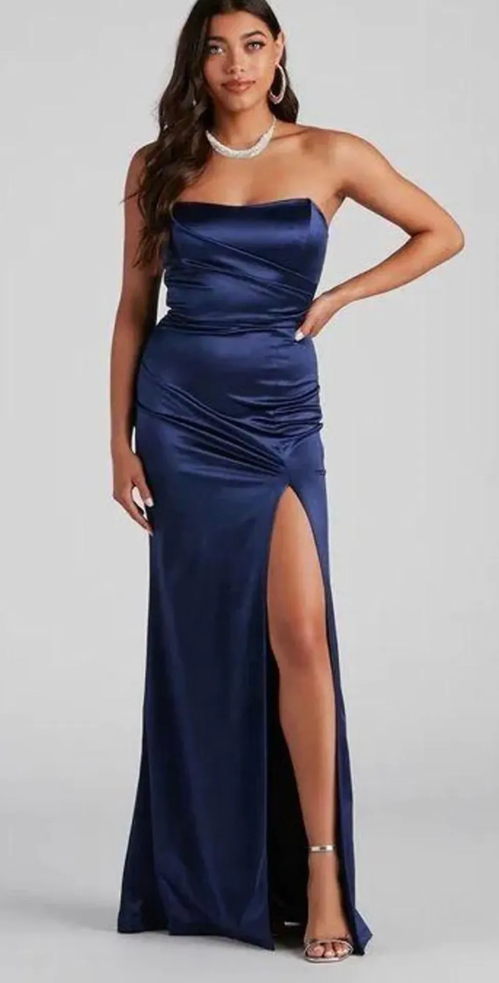 Navy Blue Prom Dress - Image 4