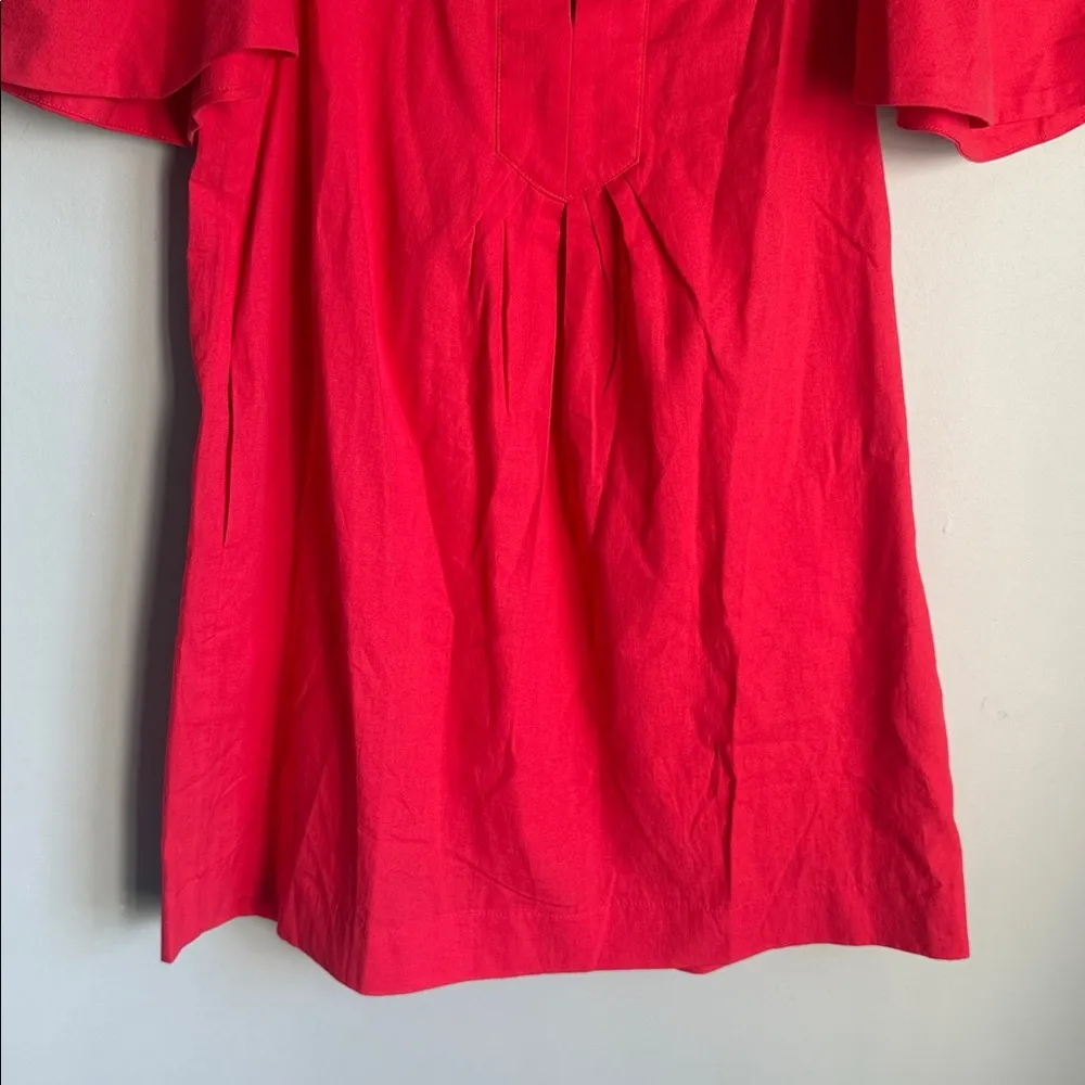 Tuckernuck POMANDER PLACE Red Finley Flutter Sleeve Dress Medium - Image 4
