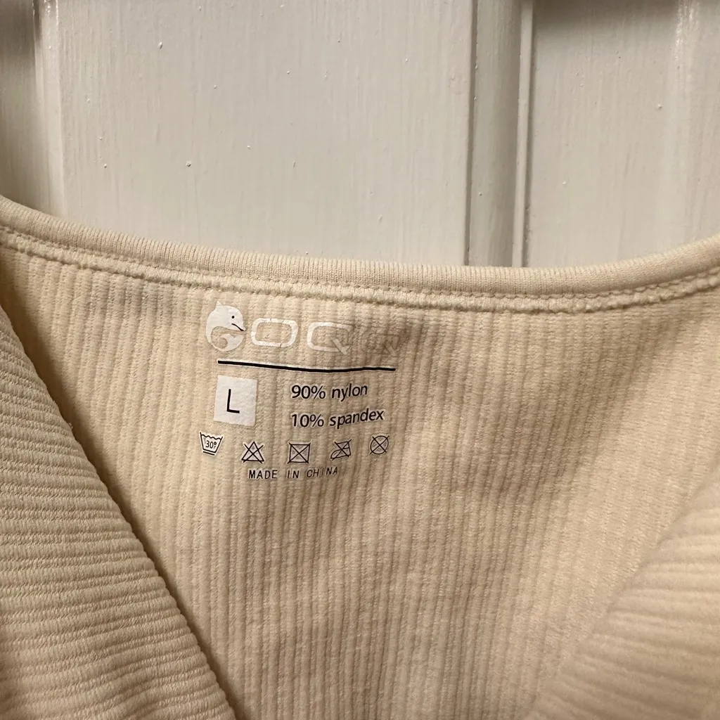 OQQ‎ Ribbed Bodysuit Size L - Image 3