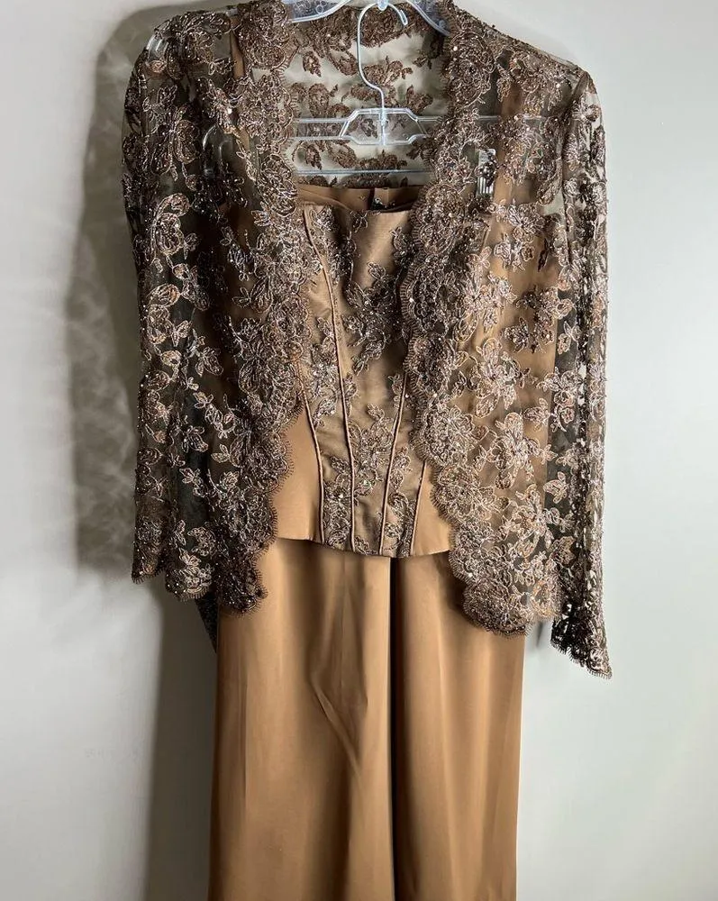 Vintage Landa 3 piece outfit size 8 Brown - Image 6