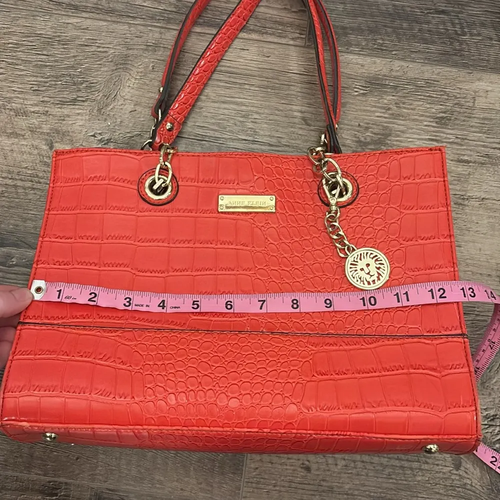 Neon Anne Klein Snakeprint handbag - Image 3