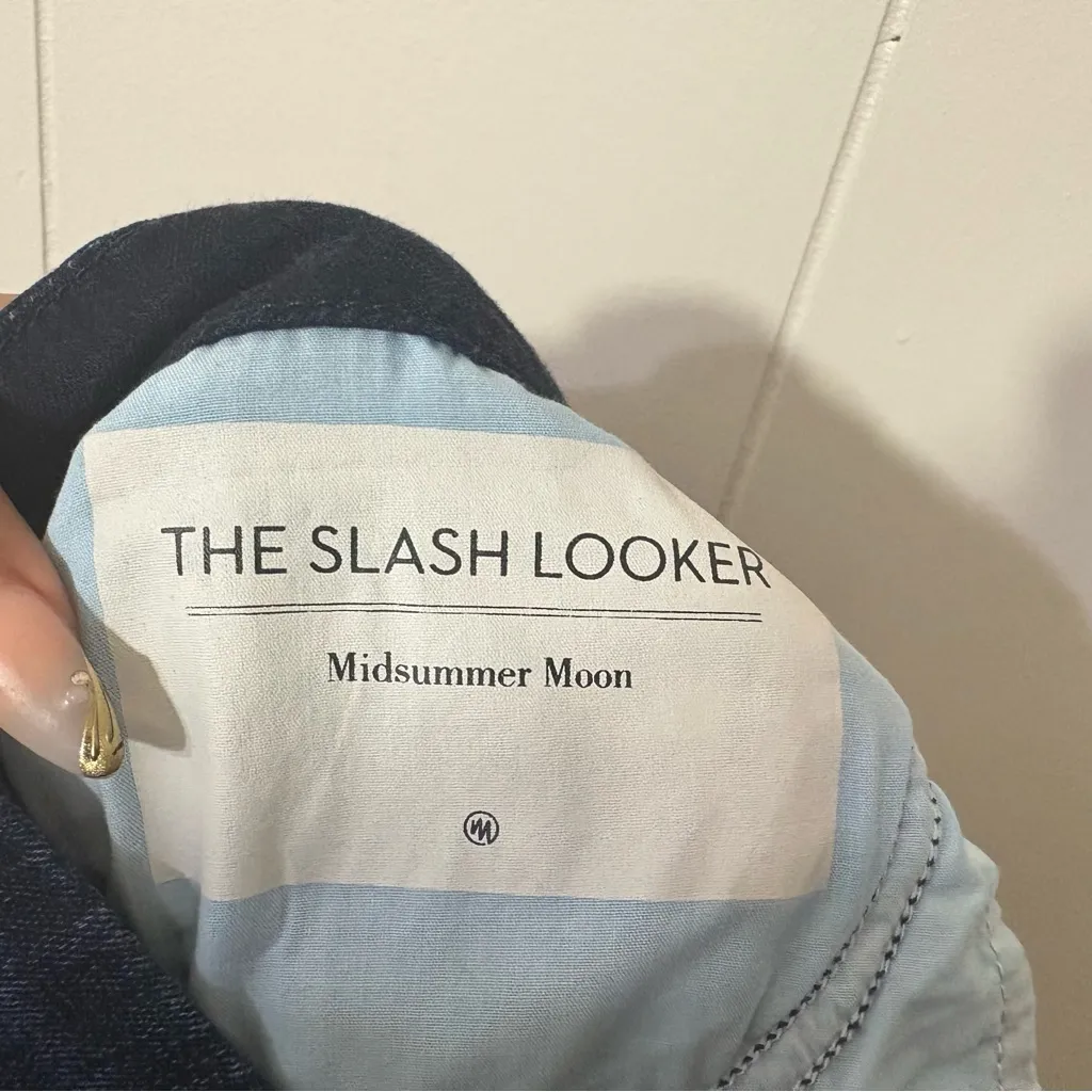 MOTHER The Slasher Skinny / Slim Jeans Midsummer Moon Size 26 Dark Wash Denim Blue - Image 12