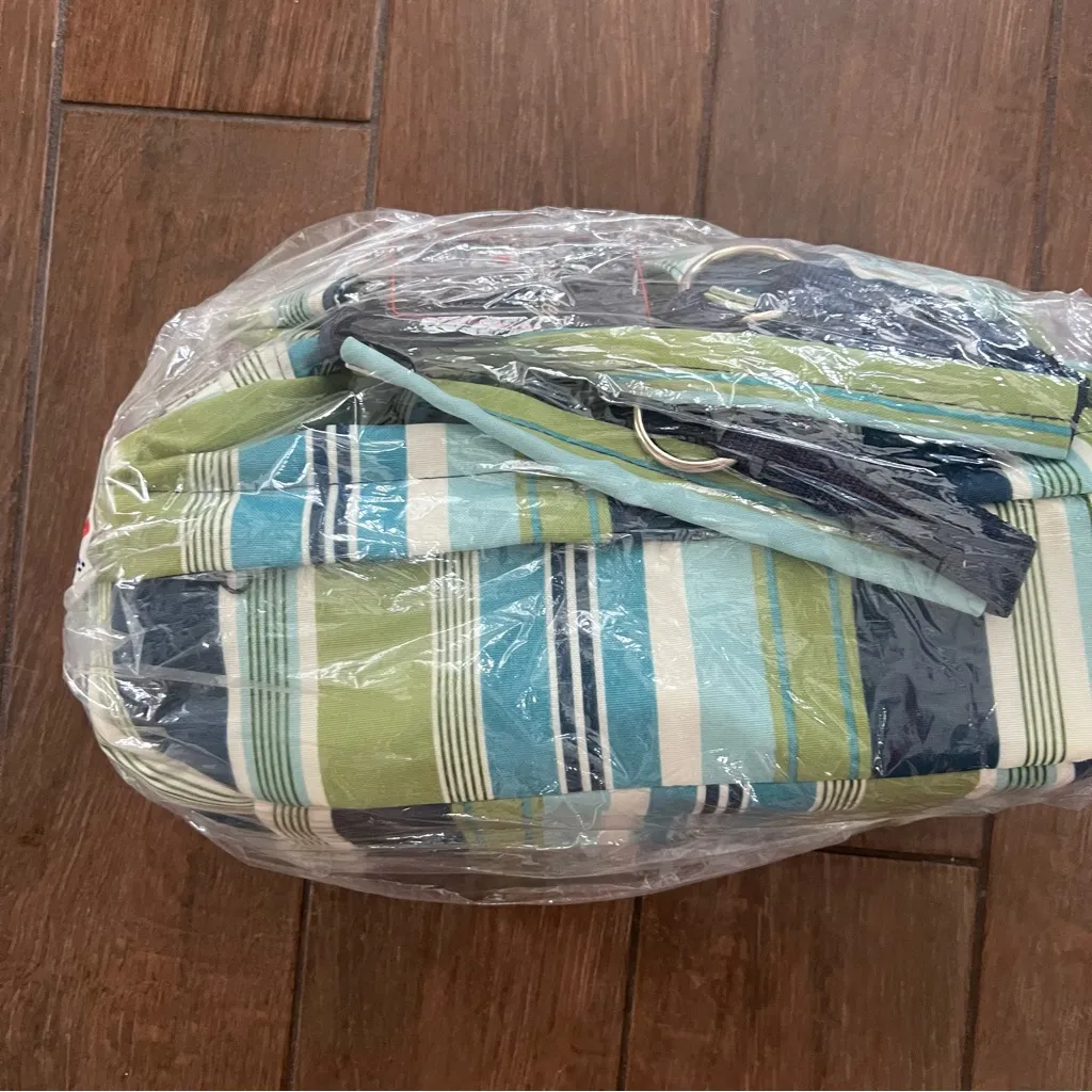 The Swankey Green and Blue Striped NOLA Insulated Beverage Tote w/Spout New - Image 3