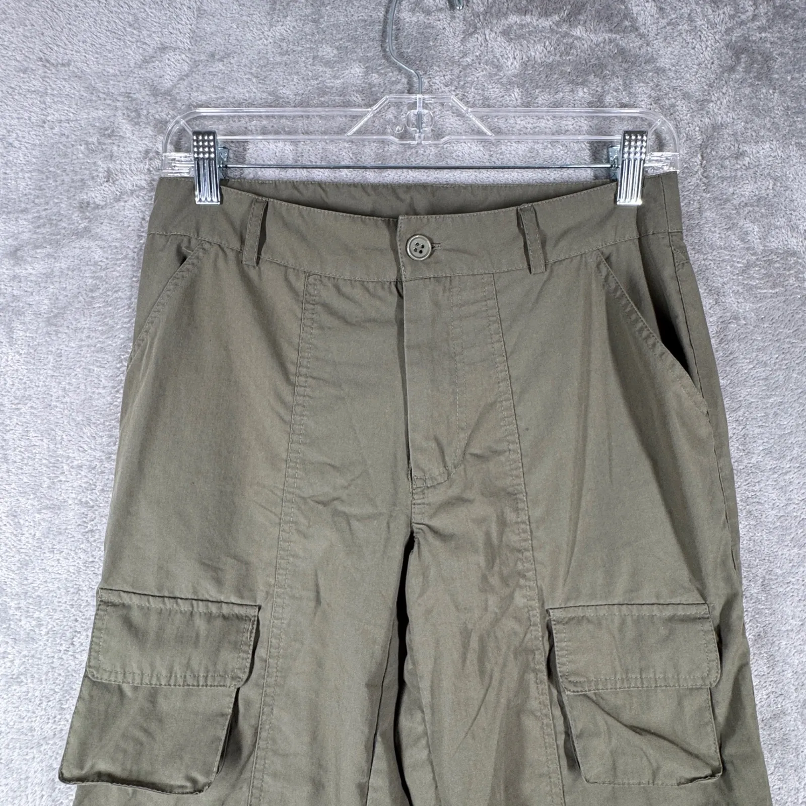 Harper & Ivy Cargo Pants Women Drawstring Olive Green Utility Streetwear Size XS - Image 4