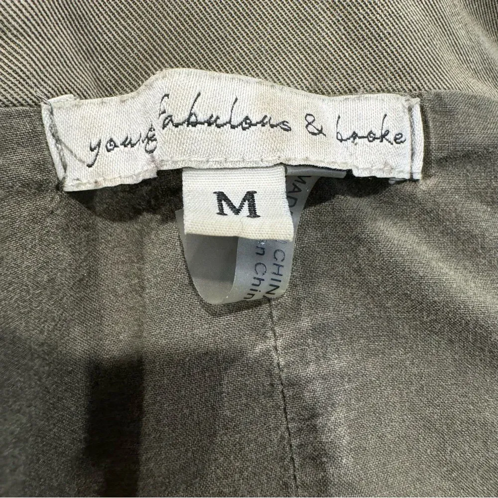 YFB Young Fabulous & Broke‎ Olive Army Green Utility Bomber Jacket size Medium - Image 4