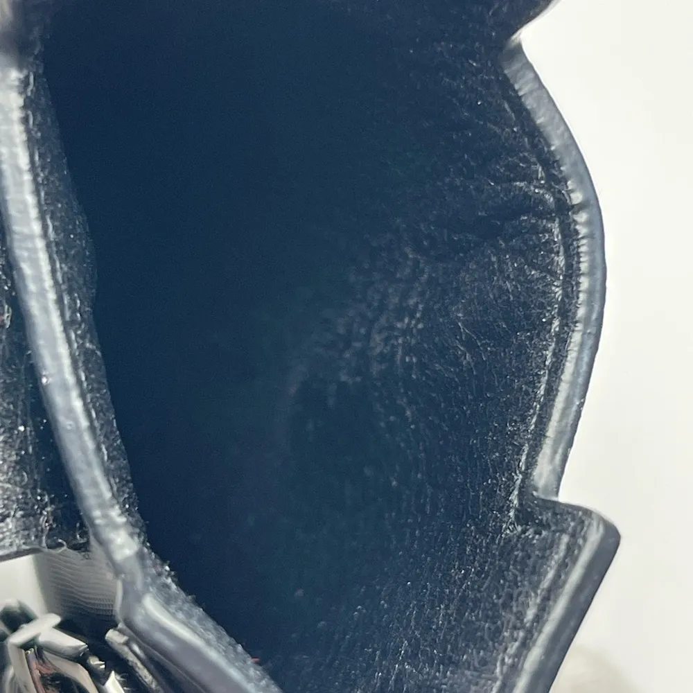 MCM Studded Leather Phone/Card Pouch - Black - Preowned - Image 6